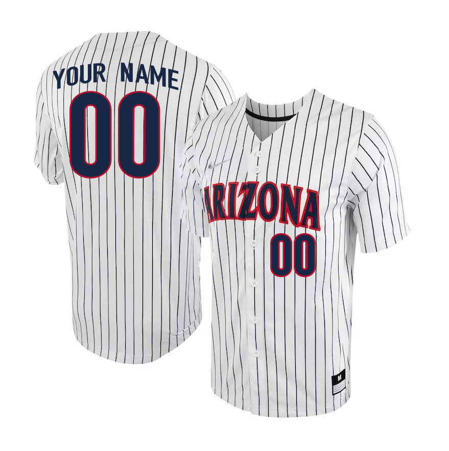 Custom Arizona Wildcats Name And Number Big 12 Conference College Baseball Jerseys Stitched Sale-Pinstripe